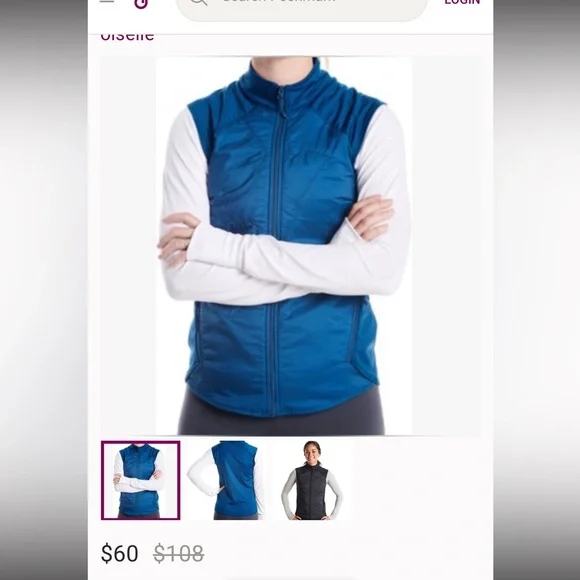 Oiselle Flyout Insulated Running Zip-Up Vest - Picture 2 of 9